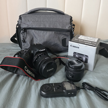 Canon 250d + EF-S 18-55mm III + EF 50mm STM