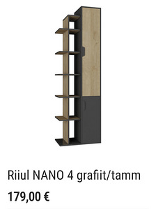 Riiul NANO 4 grafiit/tamm (4 foto / 4)