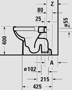 DURAVIT унитаз с нижним выпуском и сиденьем-крышкой (soft cl (3 фото из 7)