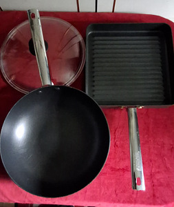 Wok pann, grillpann teflonist (1 foto / 8)