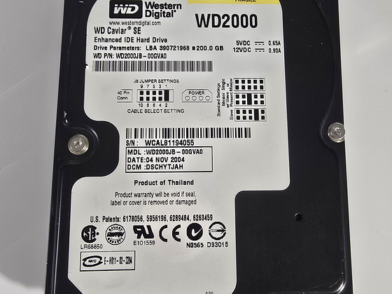Kõvaketas Western Digital 200GB (IDE)