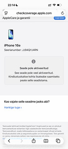 Apple IPhone 16e White 128GB uus, aktiveerimata. (4 foto / 4)