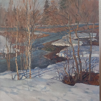 Картина"Ручей"холст,масло