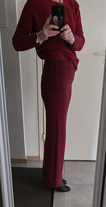 Bordoo värvi soojad püksid (4 foto / 5)