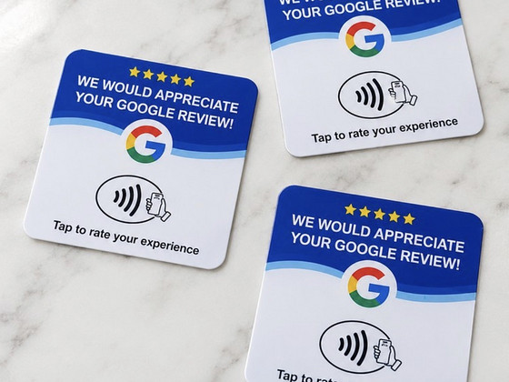 Карточка NFC для отзывов Google