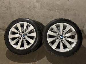 ‘17 5x120 оригинальные диски BMW F30/31 + шипованные шины 225/50/17 (1 фото из 7)