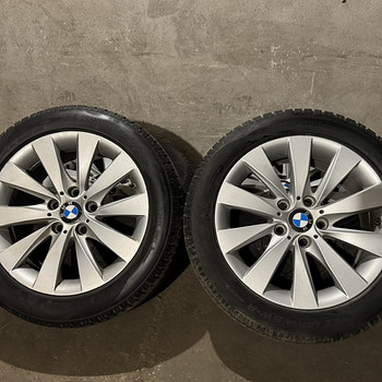‘17 5x120 оригинальные диски BMW F30/31 + шипованные шины 225/50/17