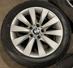 ‘17 5x120 оригинальные диски BMW F30/31 + шипованные шины 225/50/17 (4 фото из 7)