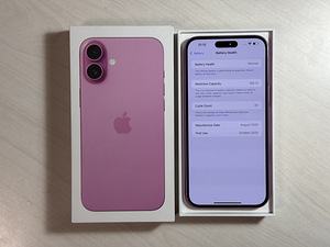 Apple 16 Plus Pink 128GB nagu uus. Aku 100% (8 foto / 8)