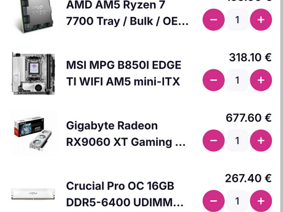 ПК с RX9060 XT 16 ГБ