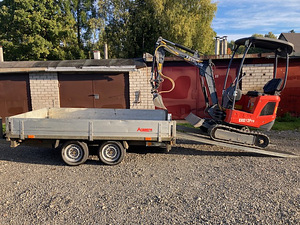 Müüa komplekt Ekskavaator Everun ERE-12 Pro ja kallurhaagis (4 foto / 10)