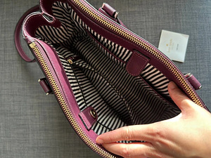 Kate Spade бордовая кожаная сумка Cameron Street Teegan с ве (3 фото из 10)