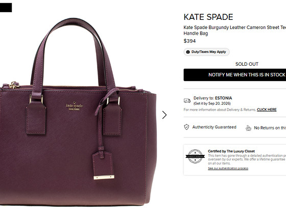 Kate Spade бордовая кожаная сумка Cameron Street Teegan с ве