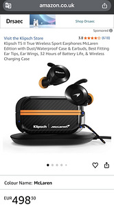 Klipsch T5 II True Wireless Sport Earphones McLaren (1 foto / 6)
