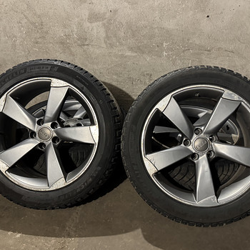 18 5x112 диски Audi Rotor + шипованные шины Michelin 255/45