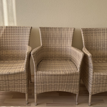 Стул Wicker бежевый 3штуки