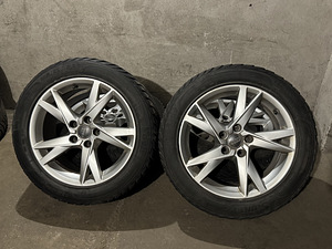 ‘17 5x112 оригинальные диски Audi A4 B9 + шипованные шины 225/50 (1 фото из 6)