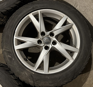 ‘17 5x112 оригинальные диски Audi A4 B9 + шипованные шины 225/50 (3 фото из 6)