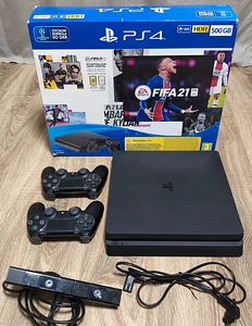PlayStation 4 Slim 500GB + 2 Controllers + Camera (1 foto / 9)