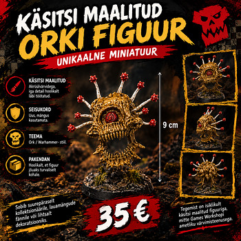Фигурка в стиле Warhammer, расписанная вручную