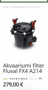 Аквариумный фильтр Fluval FX4 A214 (1 фото из 4)