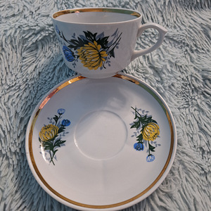 Vintage kohvikomplekt 6 inimesele. Riia portselan (RPR), 1. (2 foto / 4)