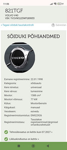 Volvo V40 1,6 77kw bens 98a (9 foto / 9)