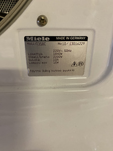 Сушильная машина Miele T358C – MADE IN GERMANY – рабочая лошадка (3 фото из 4)