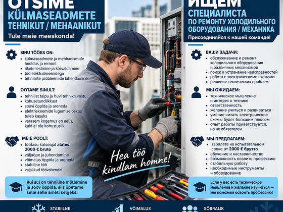 OTSIME KÜLMASEADMETE TEHNIKUT / MEHAANIKUT