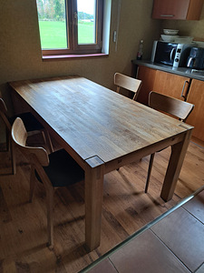 Söögilaud TAMM + 4tooli TAMM (2 foto / 2)