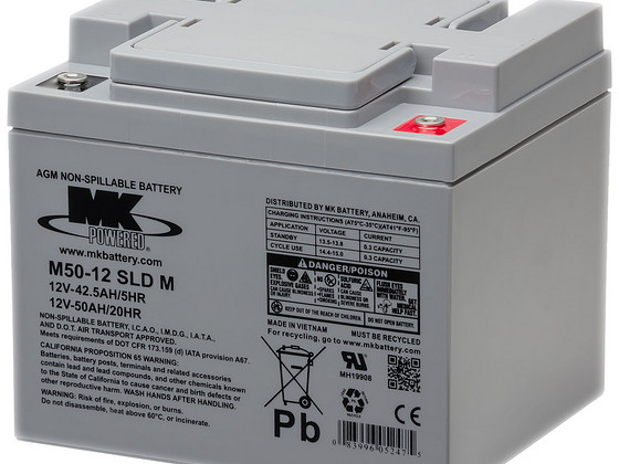 НОВЫЕ КАЧЕСТВЕННЫЕ AGM АККУМУЛЯТОРЫ MK POWERED 12V 50AH (M50-12 SLD M)