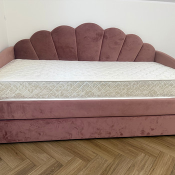 Kaheinimesevoodi Bella Velvet, 90 x 200 cm