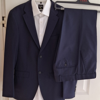 Мужской костюм Turo Tailor - темно-синий, Slim Fit .S:s