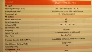 SOLAR HYBRID MPPT CONTROLLER INVERTER ECGSOLAX 6500 W (6 foto / 10)