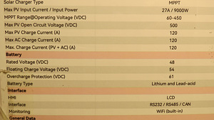 SOLAR HYBRID MPPT CONTROLLER INVERTER ECGSOLAX 6500 W (7 foto / 10)