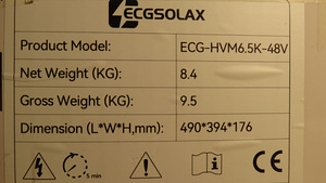 SOLAR HYBRID MPPT CONTROLLER INVERTER ECGSOLAX 6500 W (10 foto / 10)