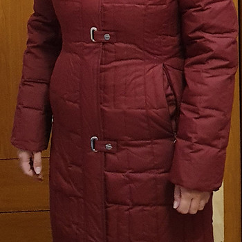 Красивое пуховое пальто, размер M