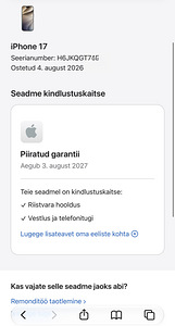 Apple iPhone 17 Black 256GB nagu uus! Garantii 08.2027 (10 foto / 10)