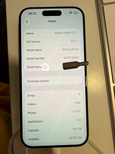 Apple iPhone 15 Pro 1TB – 99% aku (3 foto / 3)