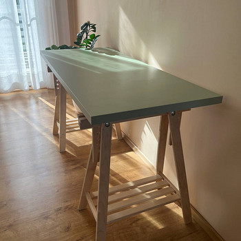 IKEA LAGKAPTEN / MITTBACK — письменный стол 140×60