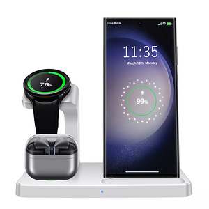 3in1 Fast Wireless Charger Station Dock 15W Samsung-Apple (3 foto / 10)