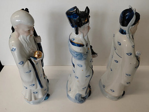 Hiina tarkade vintage-portselankujukesed (Fu Lu Shou) (4 foto / 8)