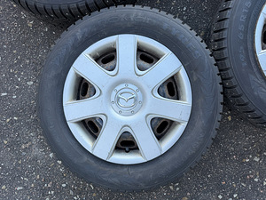 15" штампованные диски Mazda 5x114,3 + шипованные шины 195/65/15 8,5 мм (5 фото из 9)