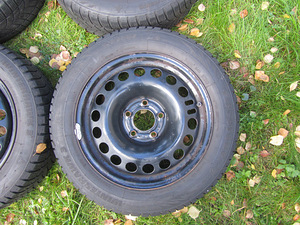 Диски Opel R16 5x115, зимние шины 6 мм DOT19, колпаки (3 фото из 10)
