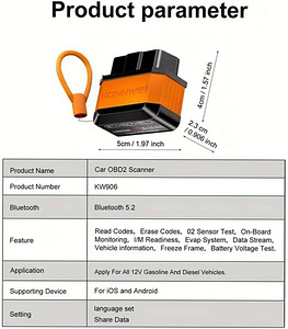 OBD2 Bluetooth-сканер KONNWEI KW906 (7 фото из 8)