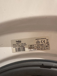 Продаю стиральную машину Beko B3WF U 7744 WB (3 фото из 5)