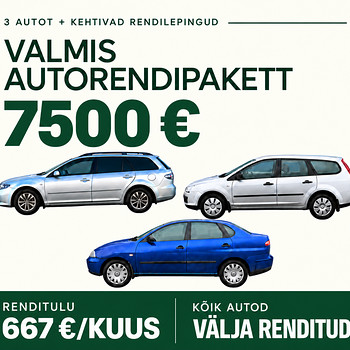 Продаётся готовый пакет по аренде автомобилей — 7500€