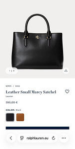НОВАЯ кожаная сумка Ralph Lauren (Small Marcy Satchel) (5 фото из 5)