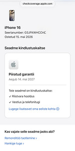 Apple IPhone 16 White 128GB uueväärne! Garantii 05.2028 (9 foto / 9)
