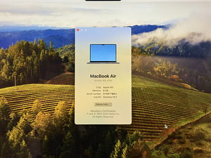 Apple Macbook Air 13 M3 8/256GB MdN nagu uus! (5 foto / 6)